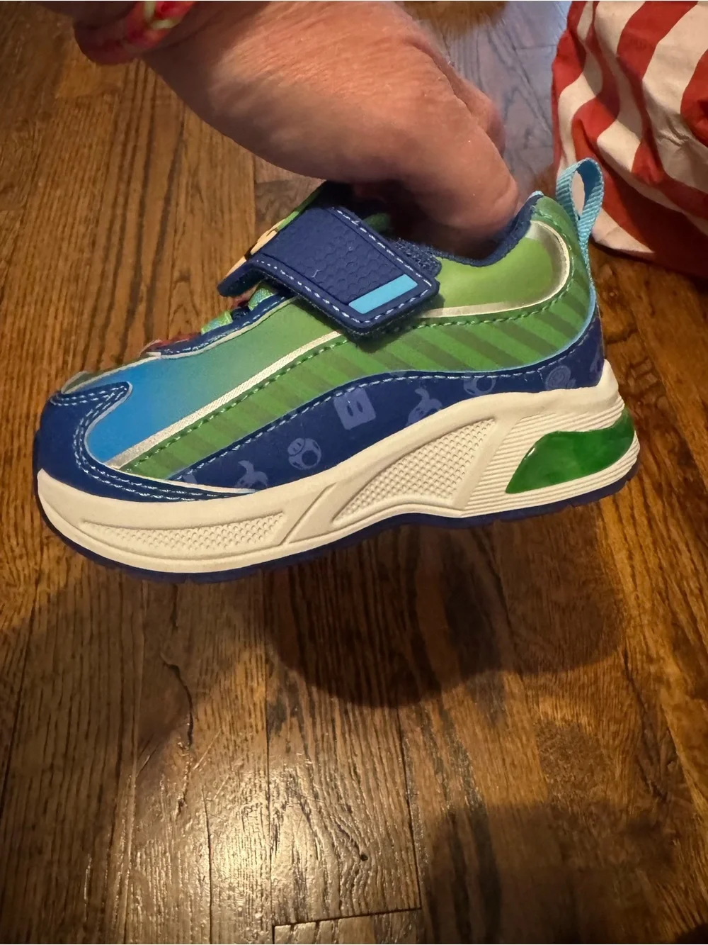 Nintendo Kids Mario & Luigi Light-Up Sneakers - Blue, Red, Green